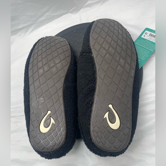 NEW Olukai Women's Nohea Heu Slippers Shoes Slip On Black Size 10 - Picture 8 of 10